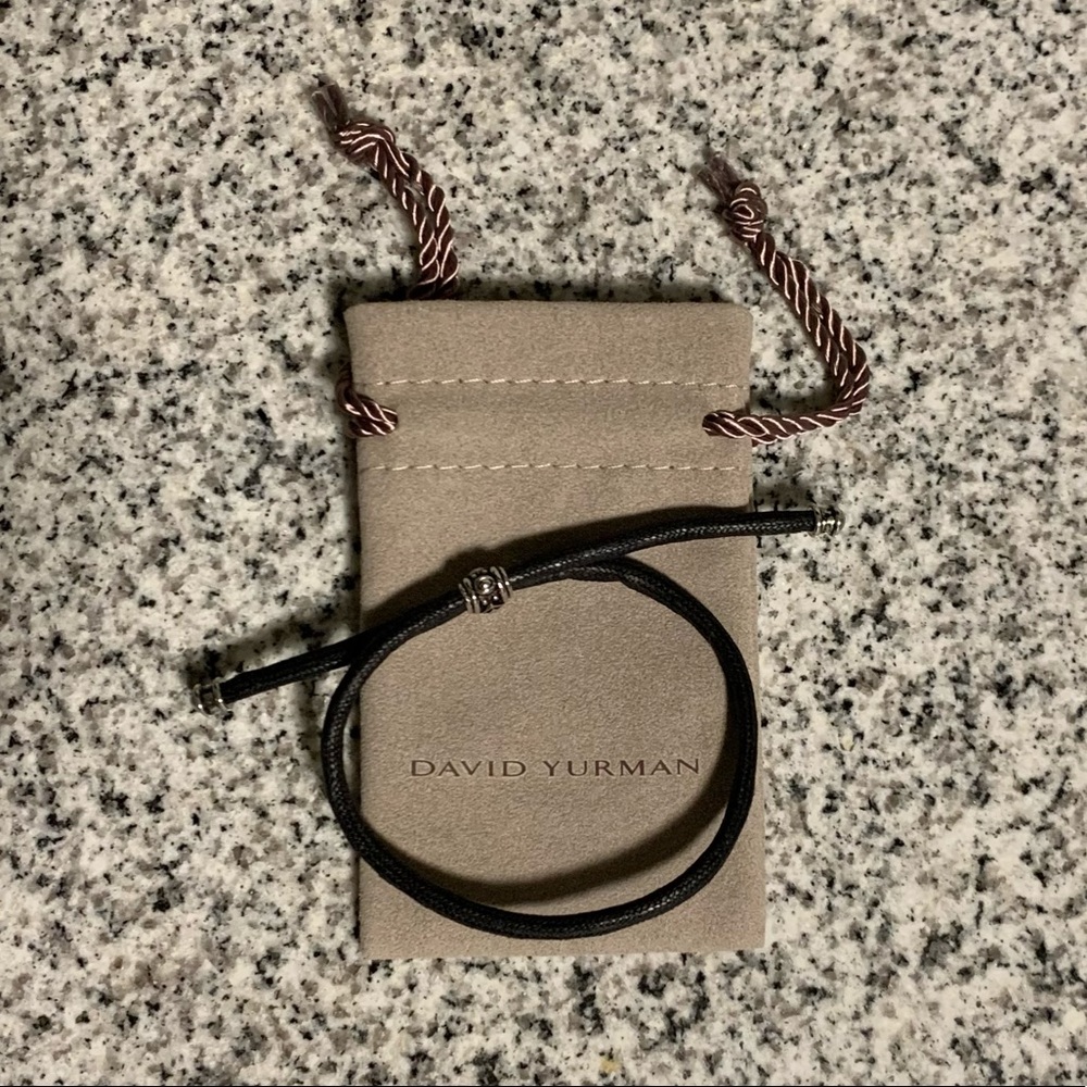 David Yurman Black Cord Adjustable Bracelet